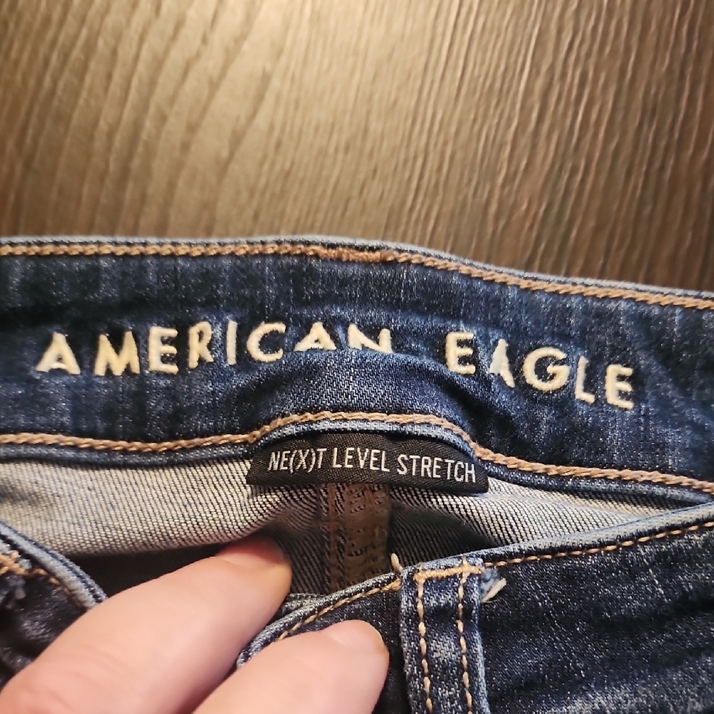 American Eagle Outfitters Ripped Blue Skinny Jeans - Picture 10 of 14